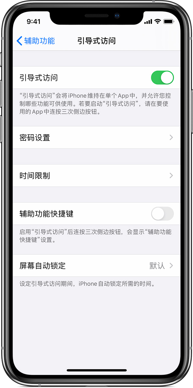 宁都苹果手机维修分享如何在 iPhone 上退出引导式访问 